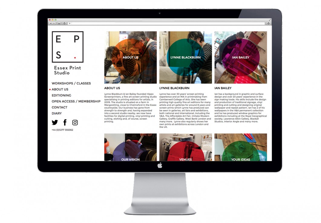 esxes print studio website design branding Form